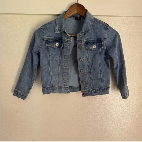 Girls My Little Pony Denim Jean Jacket Unicorn Pegasus Graphic Kids Blue Coat - Picture 3 of 11